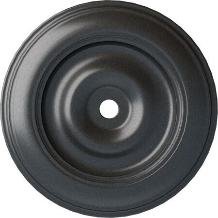 Ekena Millwork Classic Ceiling Medallion (Fits Canopies up to 8 1/4"), Hand-Painted Pewter, 44 1/2"OD x 4"ID x 4 "P CM44CLPES